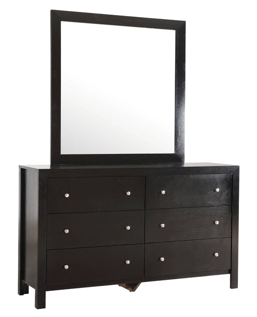 Glory Furniture Burlington Black Dresser and Mirror