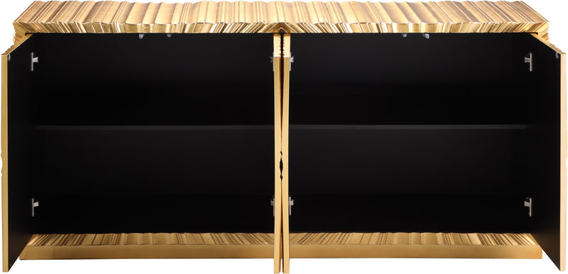 Meridian Furniture Golda Gold Leaf Sideboard Buffet