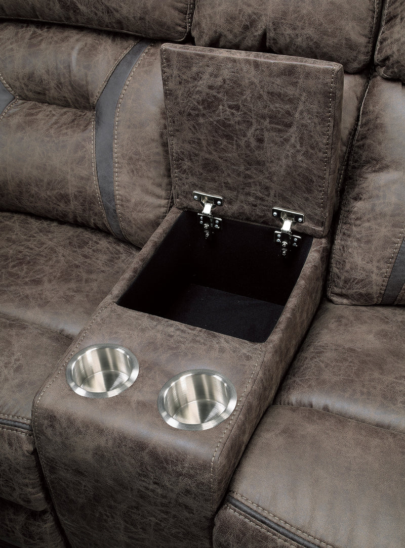 Home Elegance Madrona Hill Brown 2pc Living Room Set