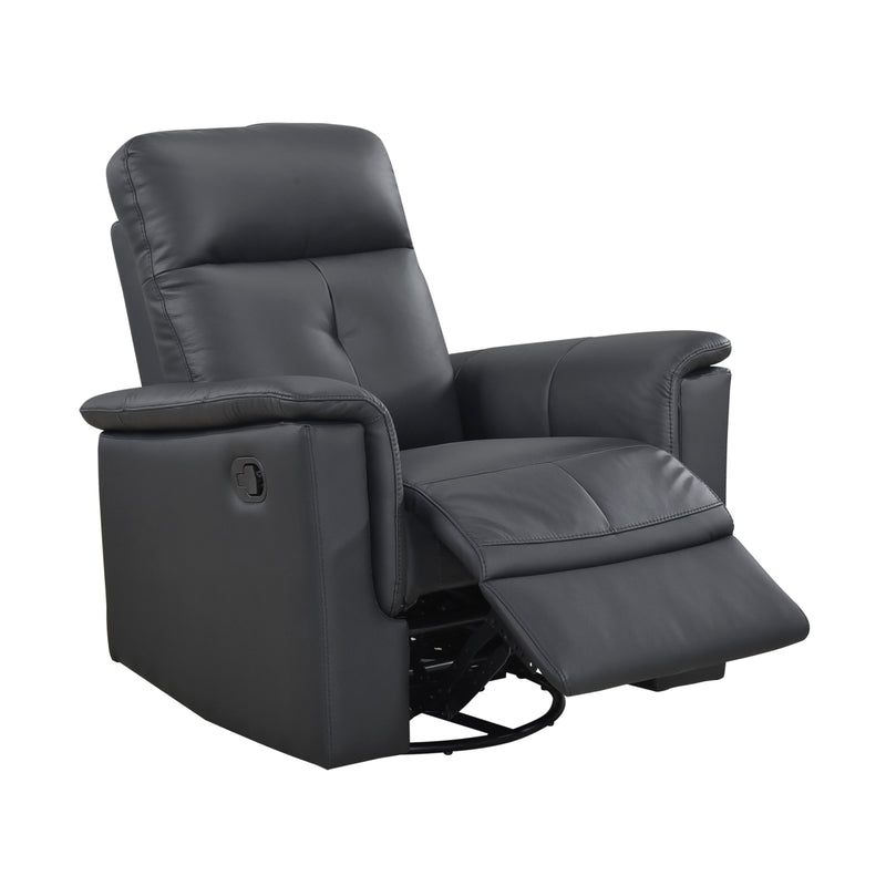 Home Elegance Bristow Blue Gray Swivel Glider Reclining Chair