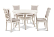 New Classic Furniture Amy Bisque 5pc Dining Set