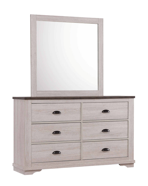 Crown Mark Coralee Chalk Grey Mirror