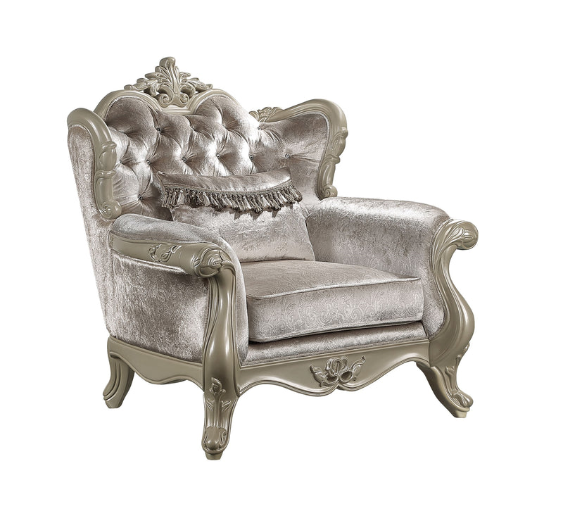 Acme Furniture Libertee Beige Chair with Pillow