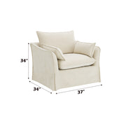 Acme Furniture Shane Beige Chair with 2 Pillows
