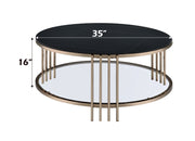 Acme Furniture Abisha Champagne Coffee Table