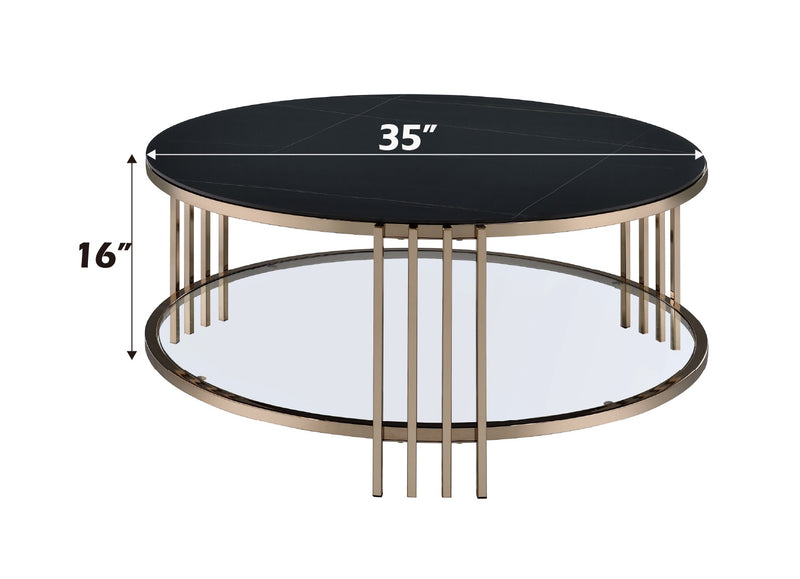 Acme Furniture Abisha Champagne Coffee Table
