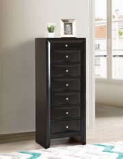Glory Furniture Marilla Black 7 Drawers Lingerie Chest
