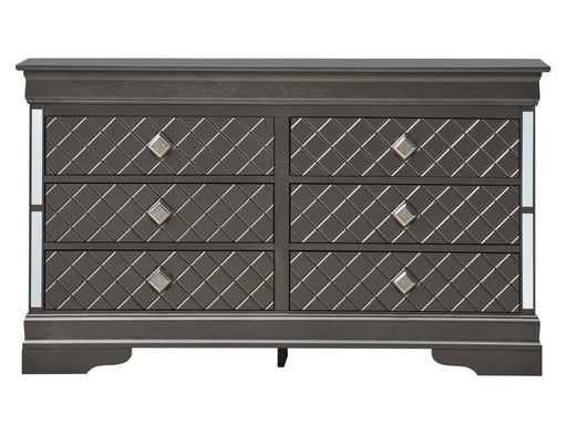 Glory Furniture Verona Sleek Silver Champagne Modern Dresser