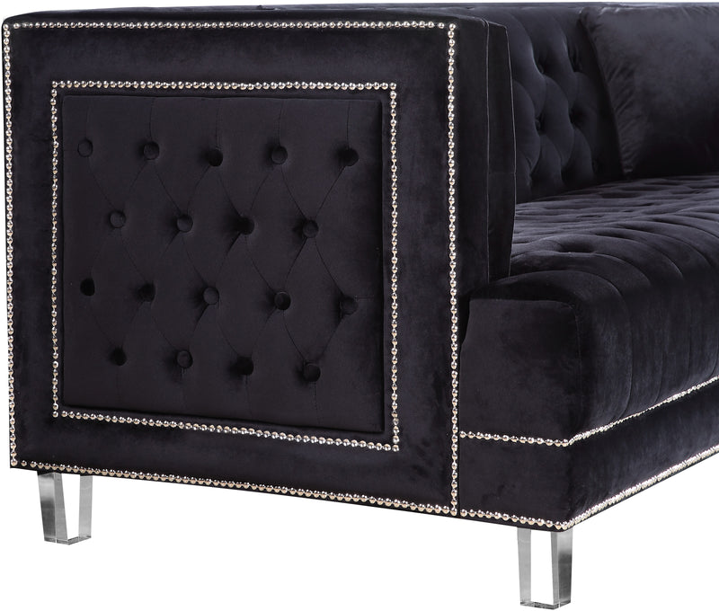 Meridian Furniture Lucas Black Velvet Chair