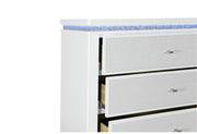 Global Furniture Alina White Dresser with LED