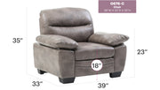 Glory Furniture Marta Gray Faux Leather Chair