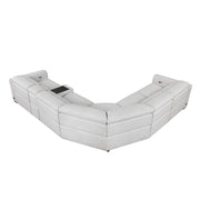 Home Elegance Mcpherson Beige 6pc Modular Power Reclining Sectional with Headrests