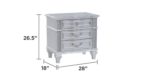 Galaxy Home Mystic Silver Nightstand