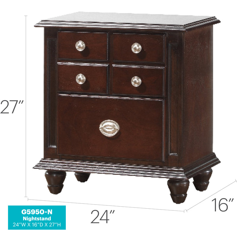 Glory Furniture Summit Cappuccino Night Stand