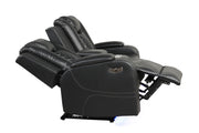 Galaxy Home Benz Gray LED Power Reclining Loveseat