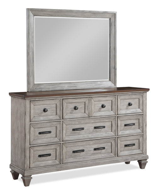 New Classic Furniture Mariana Vintage Creme Dresser and Mirror