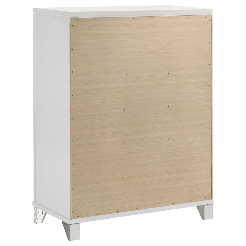 Coaster Furniture Marmore White 5 Drawer Chest