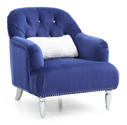 Glory Furniture Jewel Blue Velvet Chair