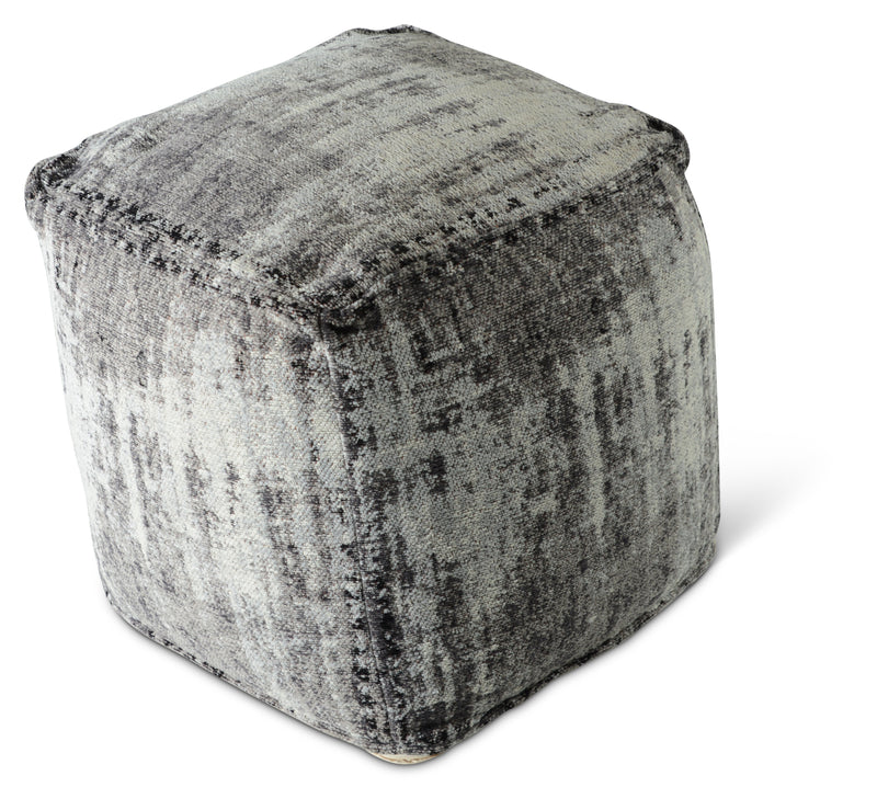 Steve Silver Hazel Gray Square Pouf