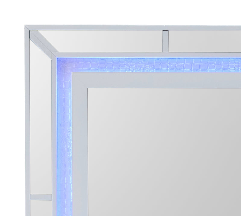 Glory Furniture Hollywood Hills Silver Champagne LED Mirror