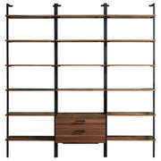 Coaster Furniture Owens Walnut Brown 3pc Wall Mounted Bookshelf Set