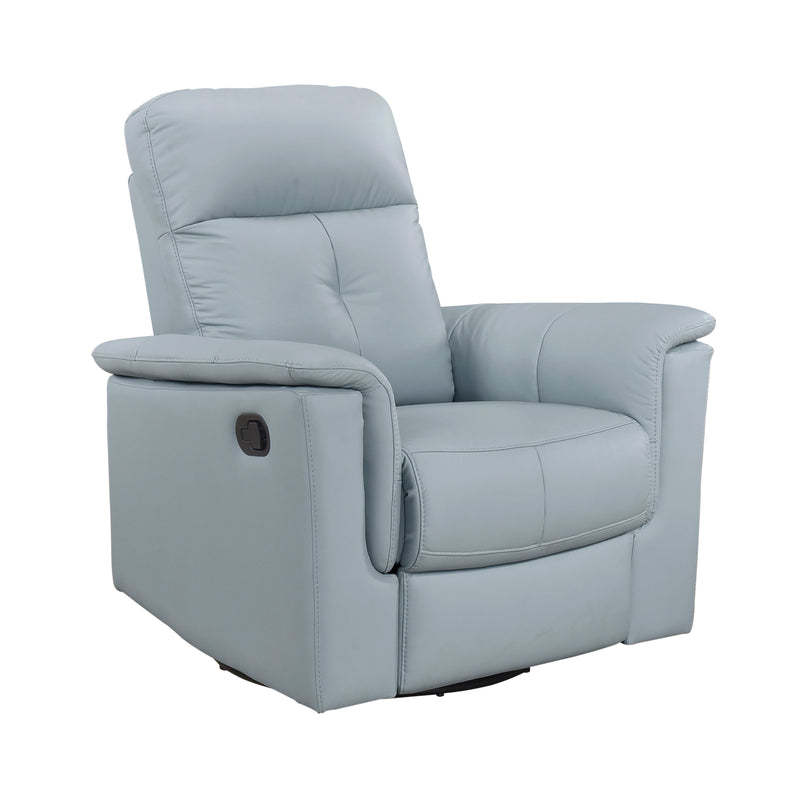 Home Elegance Bristow Blue Gray Swivel Glider Reclining Chair