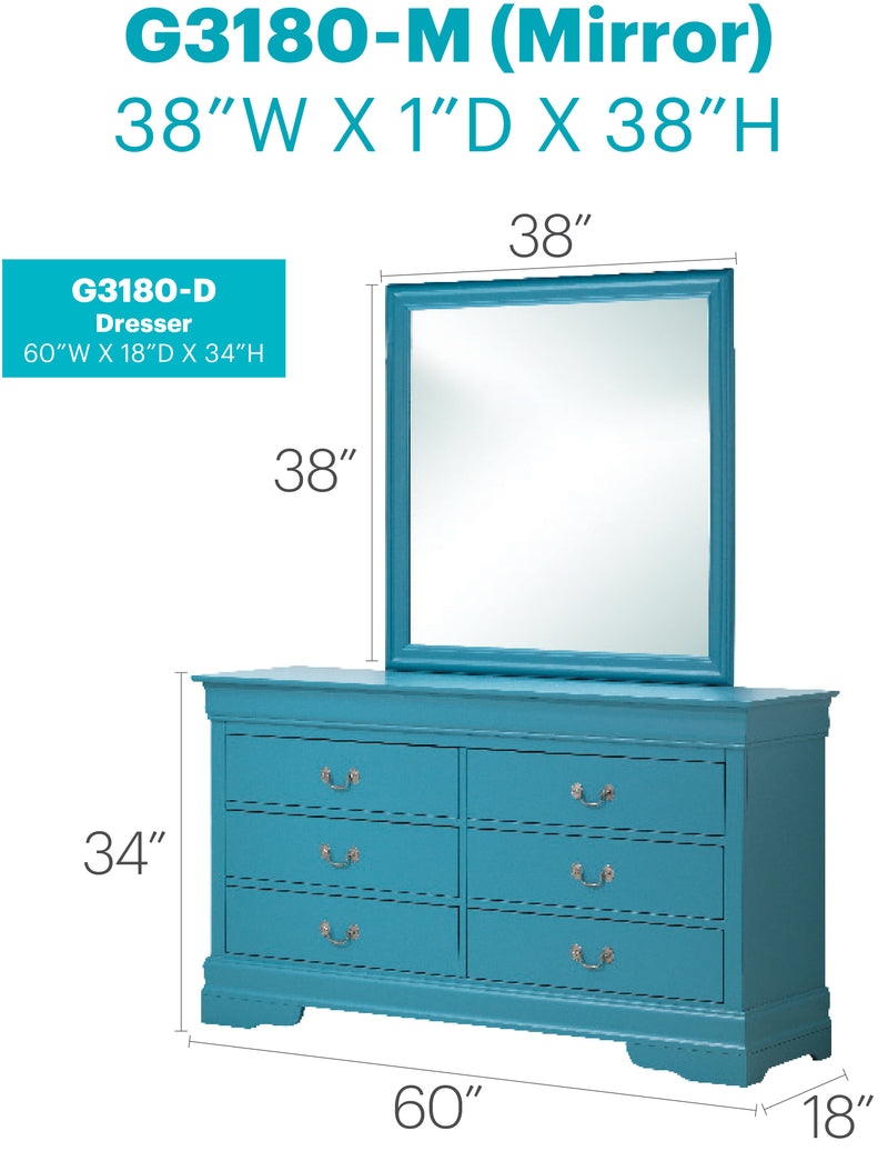 Glory Furniture Louis Phillipe Cappuccino Dresser