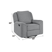 Acme Furniture Destiny Gray Swivel Glider Recliner