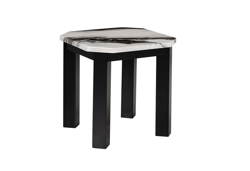 Global Furniture T06 Black White 3pc Coffee Table Set