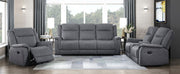 Home Elegance Dean Gray 3pc Living Room Set