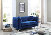 Glory Furniture Delray Navy Blue Velvet Microsuede Loveseat