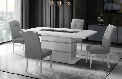 Global Furniture Monaco Grey White 5pc Dining Room Set