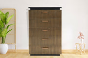 Galaxy Home Allure Black 5 Drawer Chest