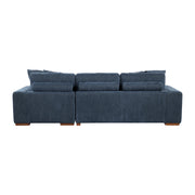 Home Elegance Raife Blue 2pc Sectional with Right Chaise