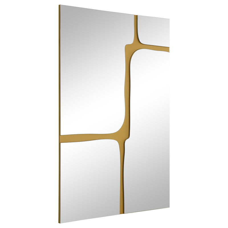 Coaster Furniture Kimberly Gold Silver Wall Mirror