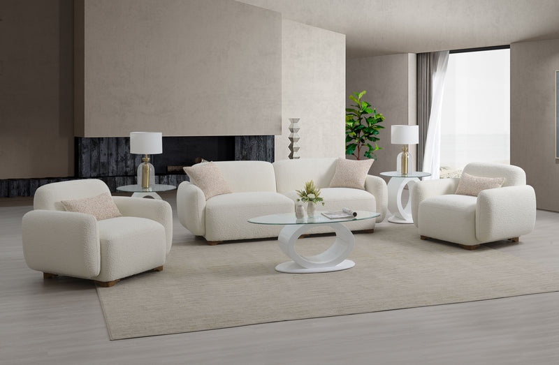 Acme Furniture Darius Beige Sofa with 2 Pillows