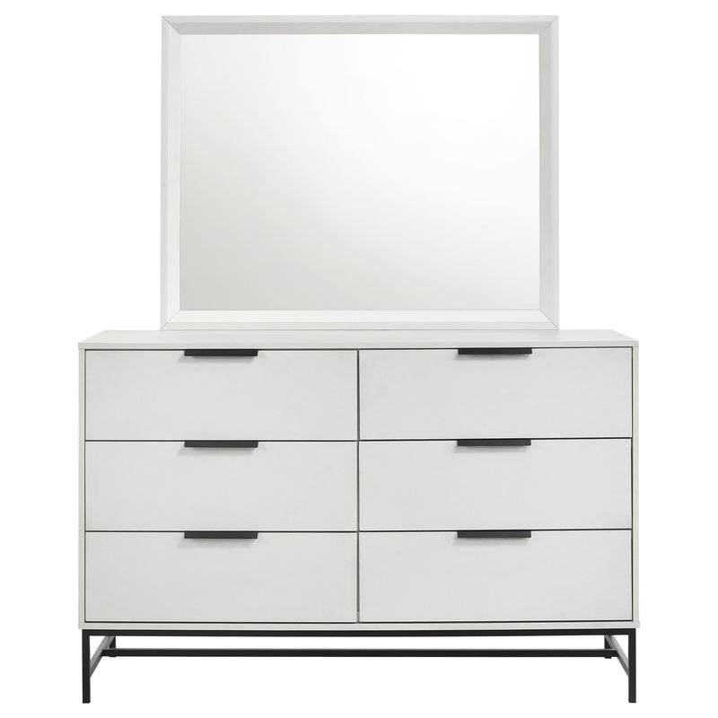 Coaster Furniture Sonora White Dresser with Mirror