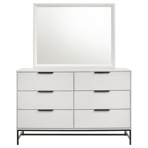Coaster Furniture Sonora White Dresser with Mirror