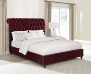 Coaster Furniture Devon Wine Red Queen Panel Bed
