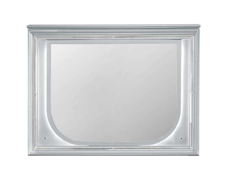 Global Furniture Caleb Silver Mirror with LED