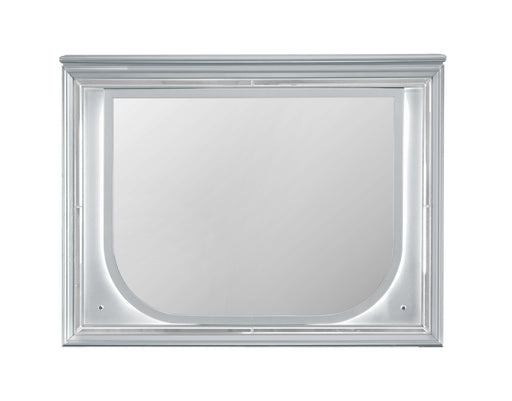 Global Furniture Caleb Silver Mirror with LED