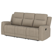 Coaster Furniture Brentwood Taupe Brown Motion Reclining Sofa