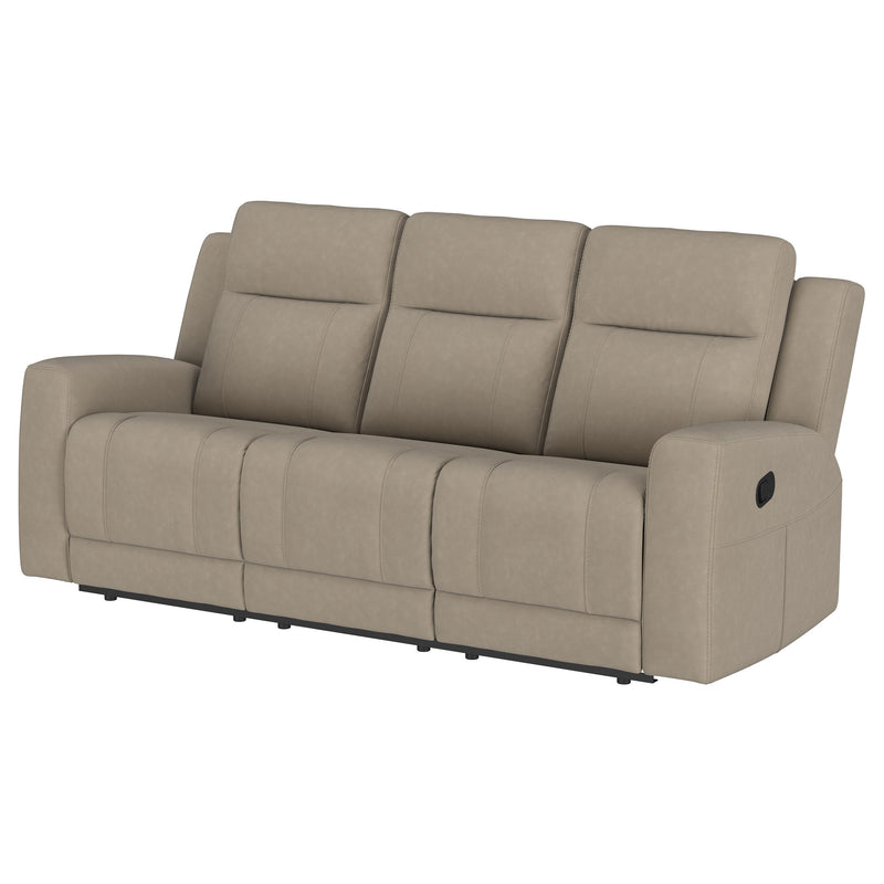 Coaster Furniture Brentwood Taupe Brown Motion Reclining Sofa