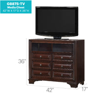 Glory Furniture LaVita Cappuccino TV Media Chest