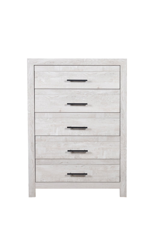 Galaxy Home Denver White 5 Drawer Chest