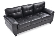 Glory Furniture Gallant Black Faux Leather Sofa