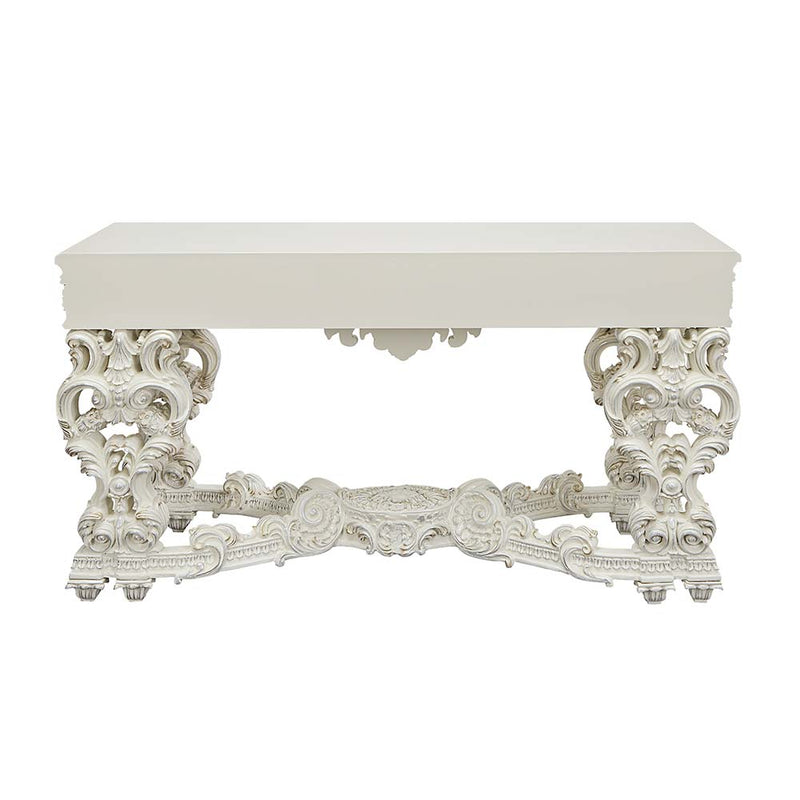 Acme Furniture Adara Antique White Sofa Table