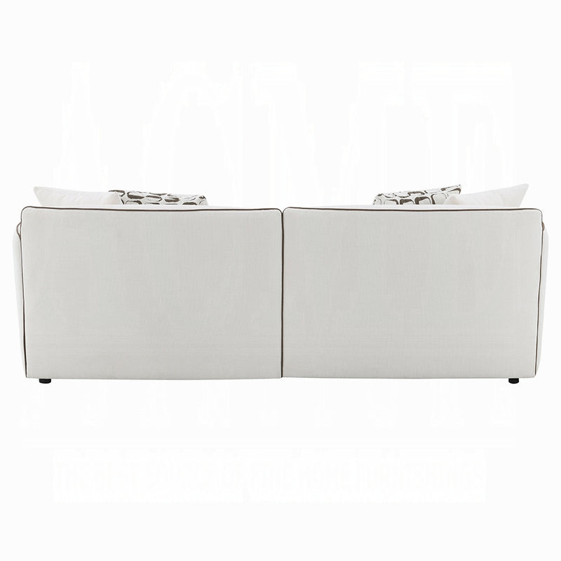 Acme Furniture Yolanda Beige Sofa with 4 Pillows