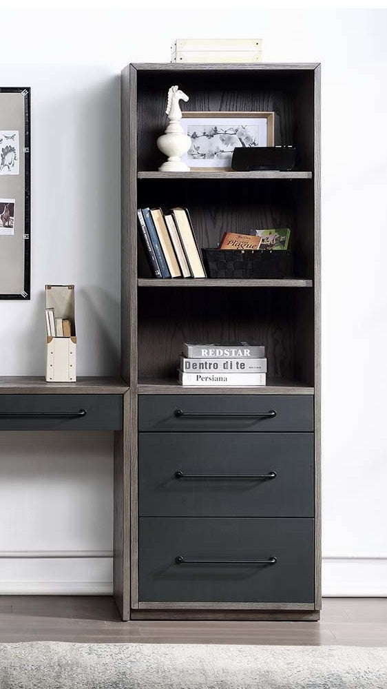 Acme Furniture Estevon Gray Oak Bookcase