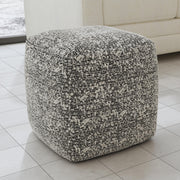 Steve Silver Nahara Black Boucle Woven Square Pouf